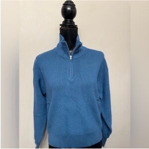 NWT Stitches + Stripes Women’s Teal Quarter Zip Mock Neck Sweater XL